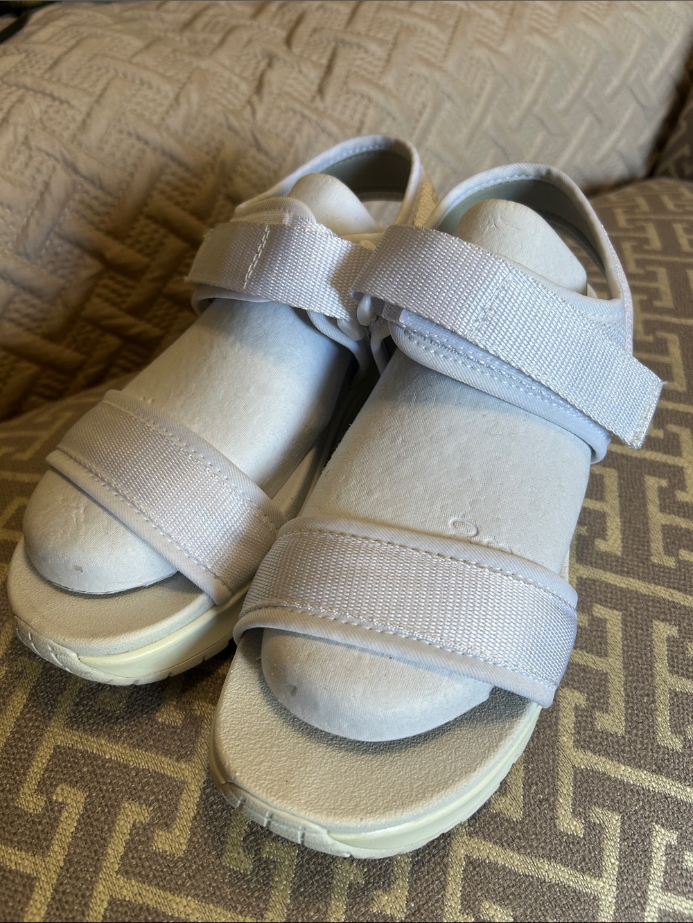 Skechers white Hook-and-Loop Sport Sandals